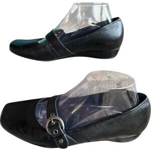VTG Nurture Mary Jane Heel Wedge Comfort Shoes SZ 9.5 Leather Dark Academia